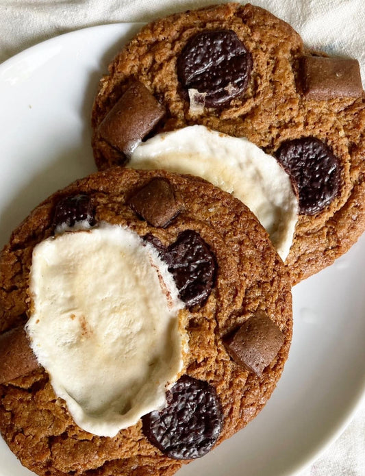 Gluten-free Sourdough Vegan S’mores Cookies
