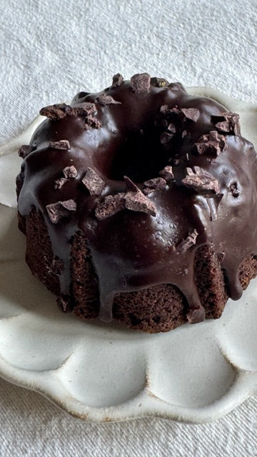 Mini Grain-free, vegan, double Chocolate Bundt Cakes- box of 4