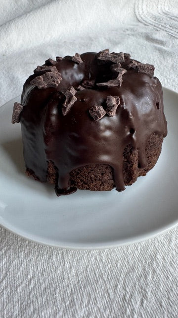 Mini Grain-free, vegan, double Chocolate Bundt Cakes- box of 4