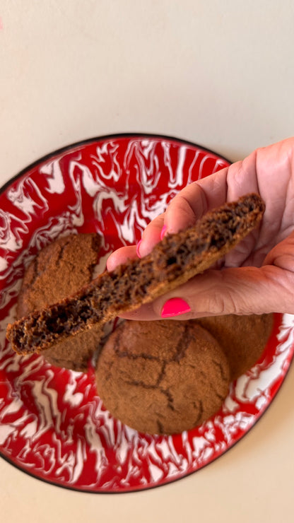 Gluten-free Sourdough Ginger Crinkle Cookies