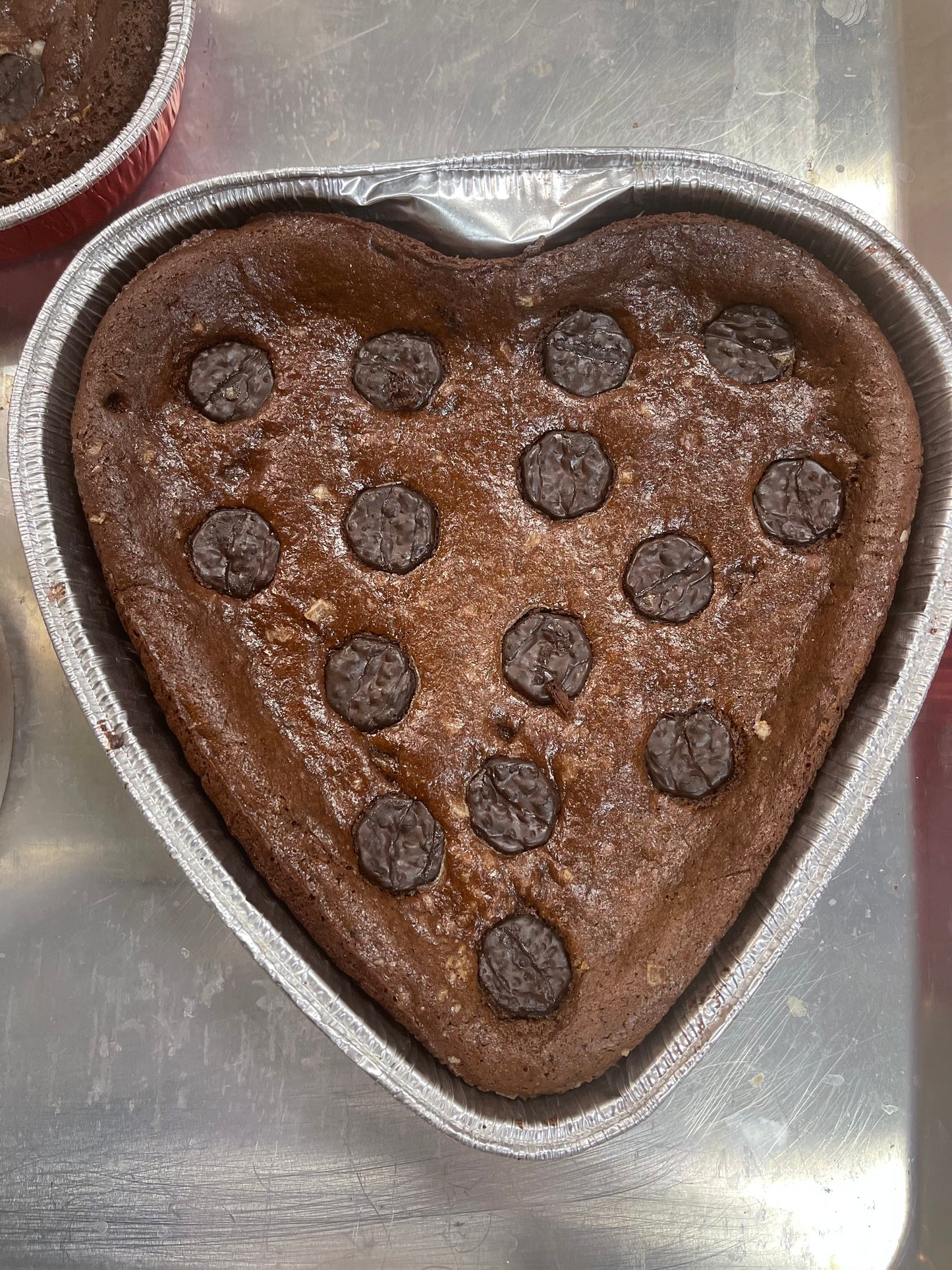 Valentines's Gluten-free, Heart Giant "FEELINGS" Brownie Pie