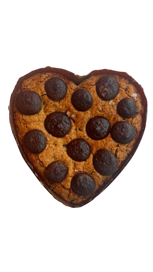 Valentines Chocolate Chip Heart Mini Cookie Cake