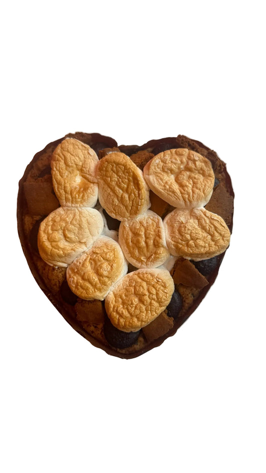 Valentines Smores Mini heart cookie cake