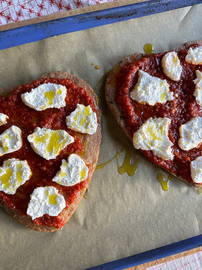 Par-Baked Gluten-free Sourdough Pizza Hearts