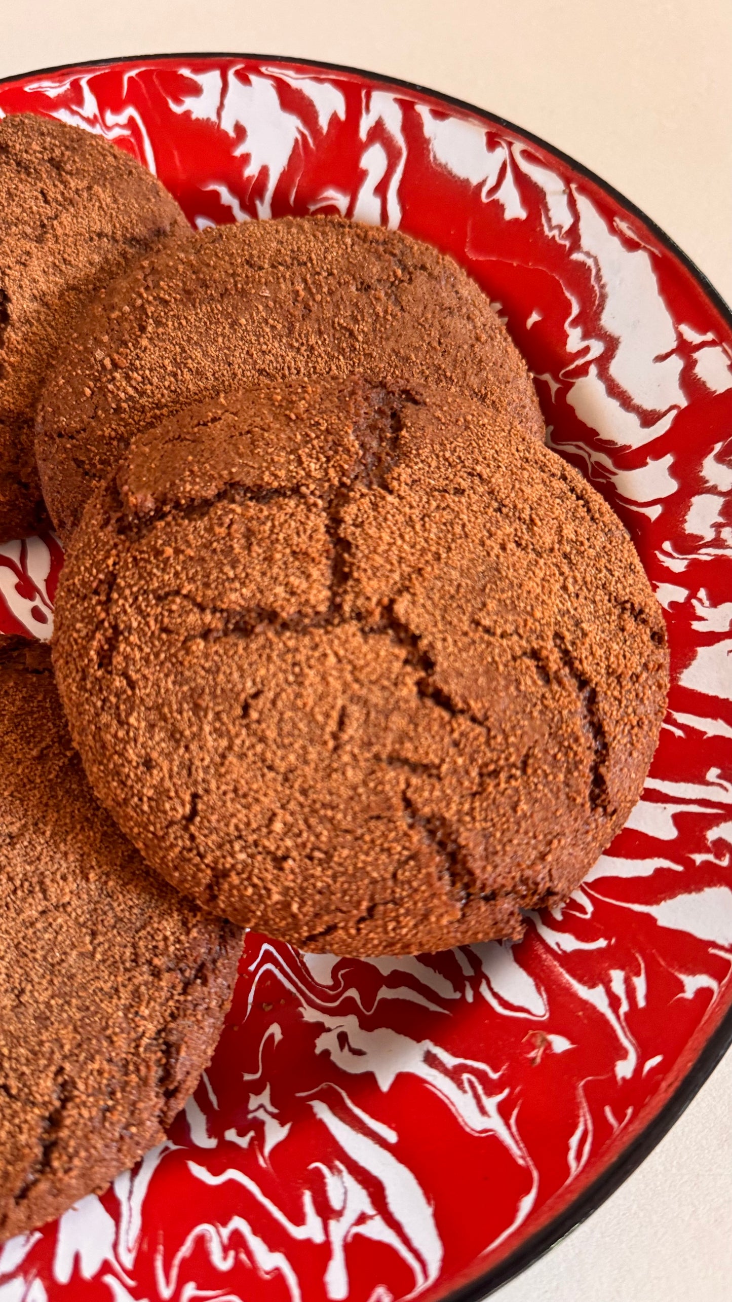 Gluten-free Sourdough Ginger Crinkle Cookies