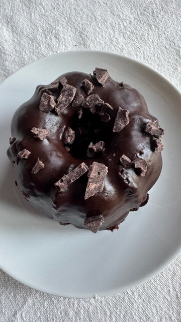 Mini Grain-free, vegan, double Chocolate Bundt Cakes- box of 4