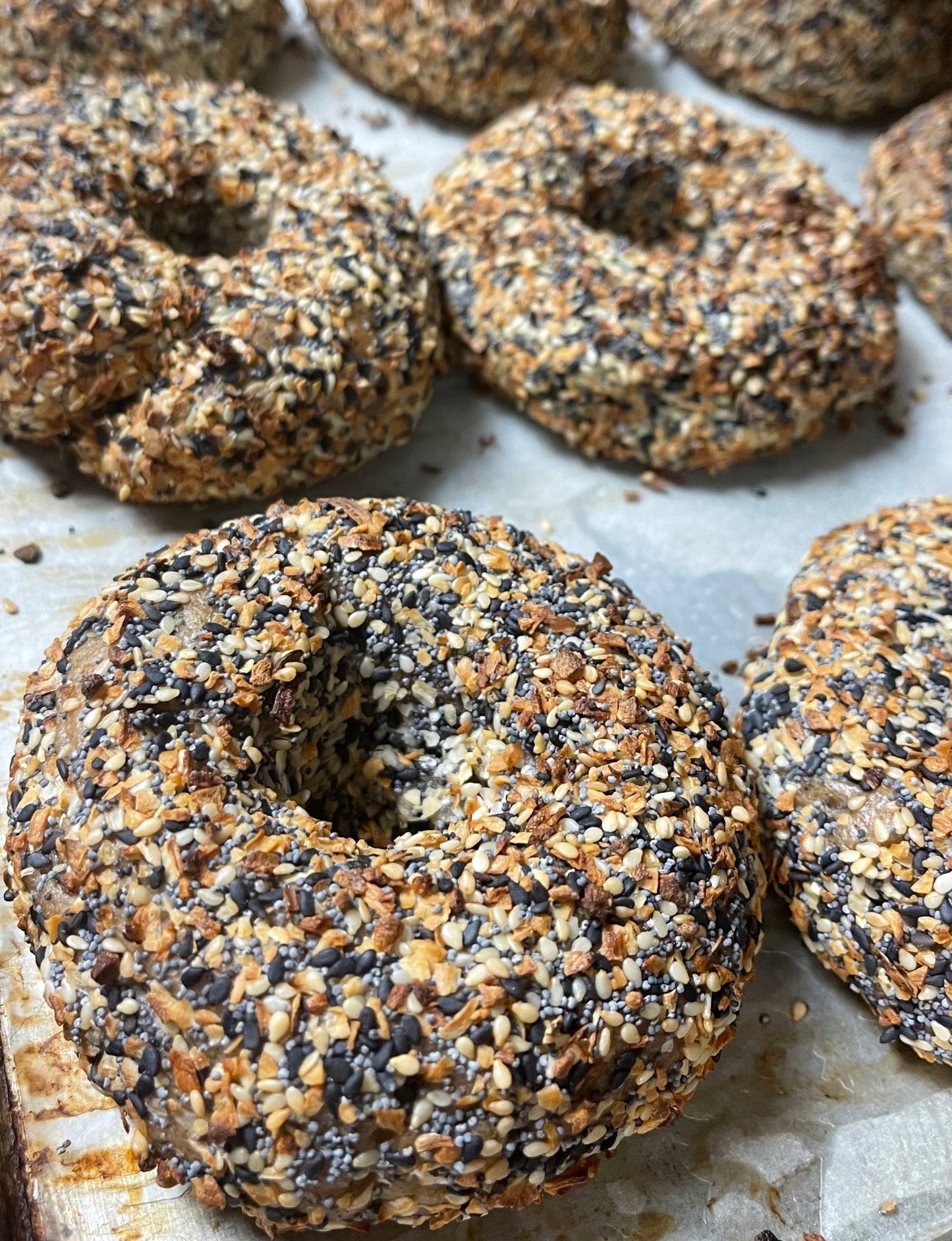 Gluten-Free Sourdough Everything Bagel