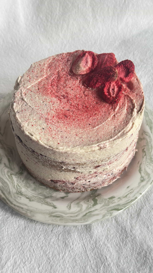 6" Grain-free Strawberrry and Cream Cake