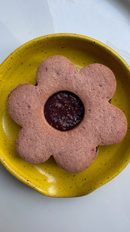 Gluten-free Sourdough, Vegan Flower Linzer Cookies