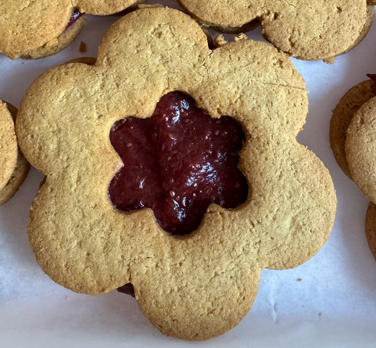 Gluten-free Sourdough, Vegan Flower Linzer Cookies