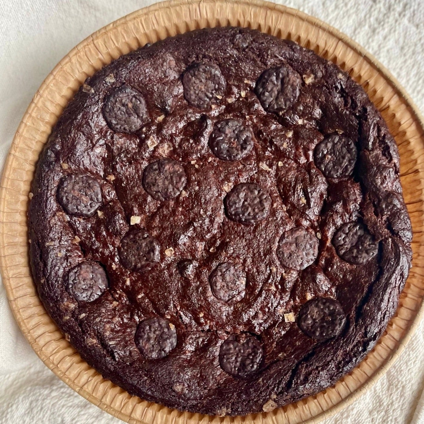 Gluten-free, Giant "FEELINGS" Brownie Pie