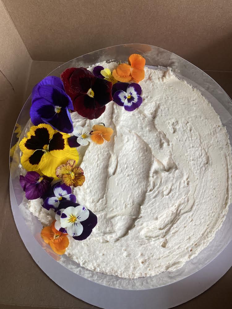 Gluten-free Organic Maple Sweetened Vanilla Cake, 8"